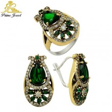 Gümüş Otantik Taşlı Set